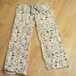 Women's small 100% cotton Snoopy drawstring pajama bottoms